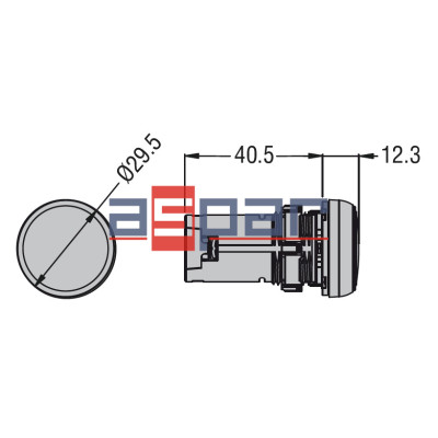 LPMLB5, Lampka LED żółta, 24VAC/DC