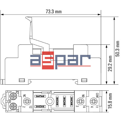 SDI 1CO F ECO - 7760056348, podstawka na szynę