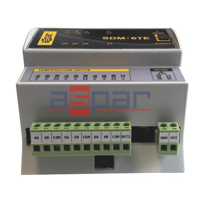 6 wej. temperaturowych, SDM-6TE