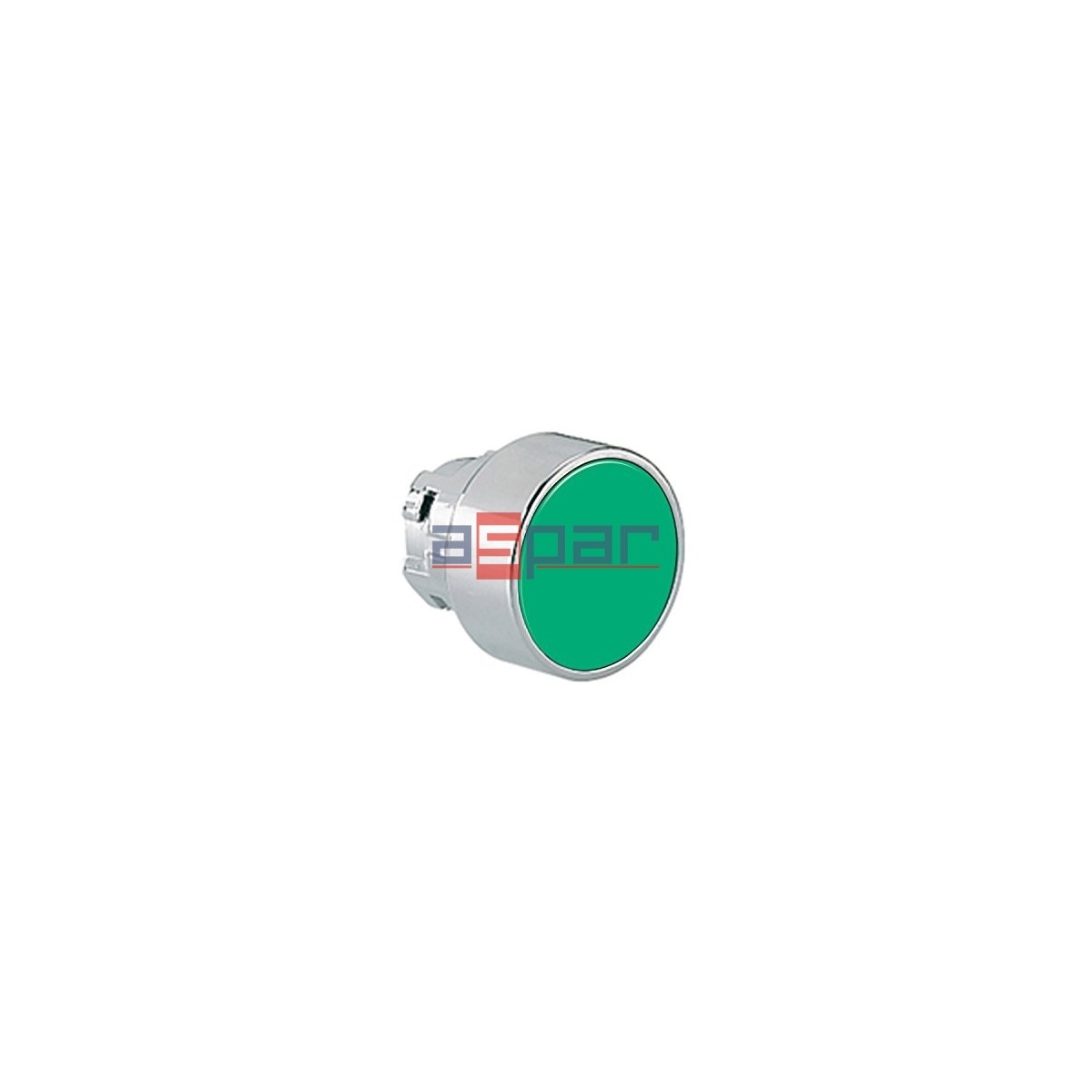 Przycisk, metalowy, płaski, zielony, 8LM2TB103