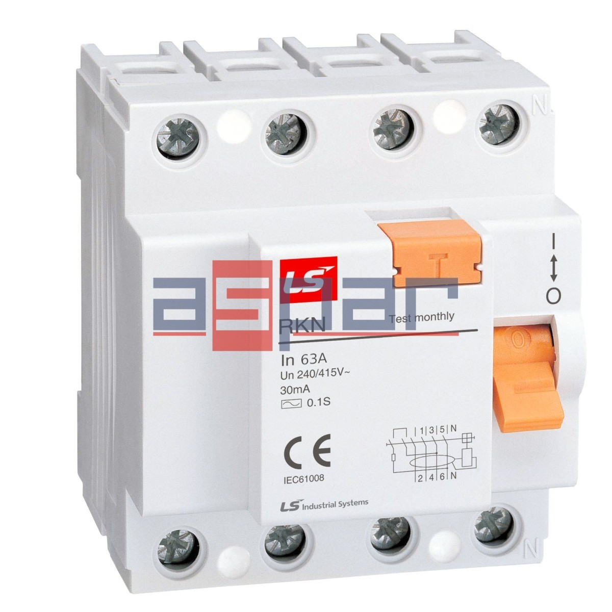 RKN 4P 63A 30mA